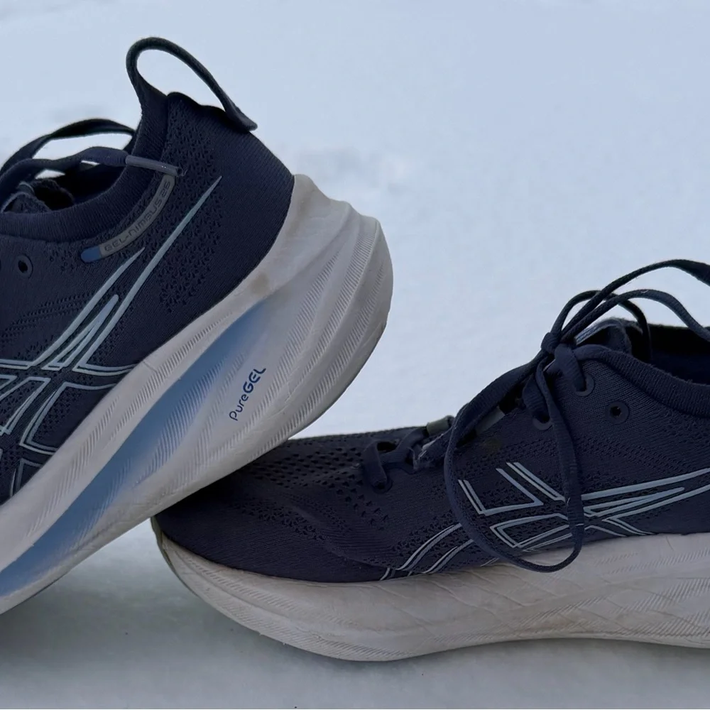 Asics Gel-Nimbus 26 women’s thunder blue-sapphire running walking shoe sz.7 1/2 - Picture 2 of 10
